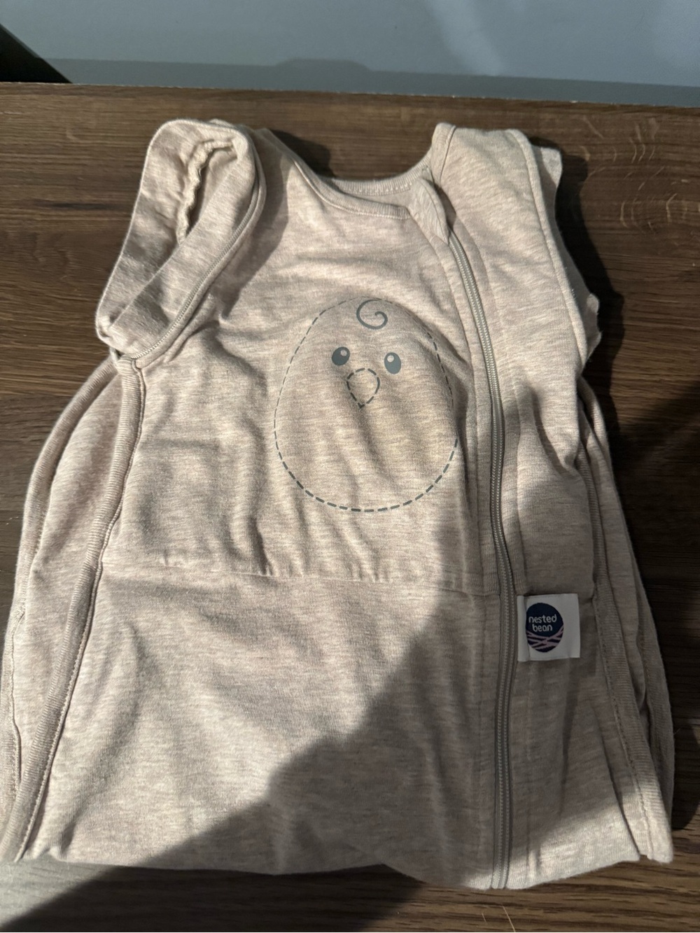Nested Bean Beige Wearable Baby Sleep Sack with Chick Face